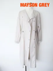 MAYSON GREY　メイソングレイ　シアーナイロンコート　Mサイズ　グレージュ　透け感あり　薄手　ロング　お出掛け　送料込み　6467600のサムネイル