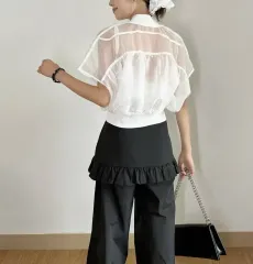 (新品)シースルー フリル ジャケットのサムネイル