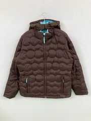L.L.Bean エルエルビーン ダウンジャケット/コート XL 18 ブラウン ナイロン 無地 キルティング ミドル丈 フードあり フード取り外し可 ジップアップのサムネイル