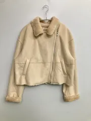 REPIPI ARMARIO レピピアルマリオ ブルゾン L ベージュ スエード ボア フェイクファー 無地 ショート丈 フードなし ジップアップ レディースのサムネイル