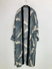 ZARA BASIC ザラベーシック カーディガン/ボレロ USA M ブルー ロング丈 長袖 その他総柄 レディースのサムネイル