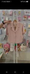 ピンク色 レディース 半袖 ジャケットのサムネイル