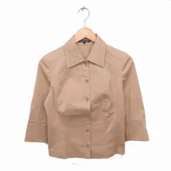 トランスワーク TRANS WORK ステンカラー ジャケット 無地 シンプル 七分袖 11 ベージュ 茶 /TT30のサムネイル