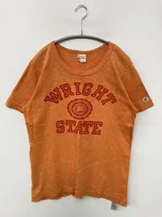 Champion チャンピオン Tシャツ/カットソー MEDIUM(38-40) オレンジ 前面プリント ワンポイント ブランドロゴ 半袖 クルーネック(丸首) メンズ