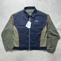 新品) ノルディNERDYのデニム ミックス トラック トップス ジャケット Lのサムネイル