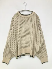 CHILLFAR チルファー ニット/セーター F ベージュ ニット その他総柄 ミドル丈 長袖 クルーネック(丸首) レディースのサムネイル