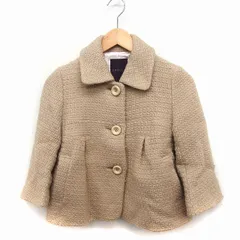 クローラ crolla ステンカラー ジャケット アウター 七分袖 ウール 36 ベージュ /FT30のサムネイル