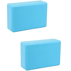 ヨガ ブロック 2個セット 23×15×7.6cm 体幹 ストレッチ ピラティス フィットネス (水色, 120g) [水色] [120g]のサムネイル
