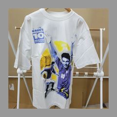 90s Diadora バッジョ Tシャツ L デッドストック 激レア ディアドラ 1994年 ワールドカップ 【残り2着！】Diadora ロベルト