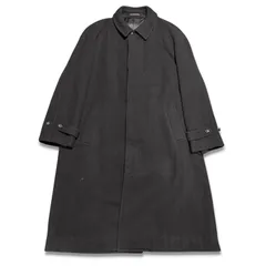 COMME des GARCONS HOMME コムデギャルソンオム　AD表記なし　80s ウールメルトン　ステンカラーコート　ブラック　メンズ　アーカイブ　サイズMのサムネイル