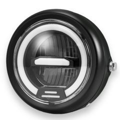 Kanoan LED 헤드라이트 이카링 포지션 데이라이트 원숭이 고릴라 닥스 TW200 TW225 XS250 FTR223 SR400 에스트레야 250 250TR 등 카페 스타일 헬기 사양 범용품(호와[화이트]