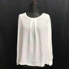 日本製★ecruefil【エクリュフィル】シフォン/ブラウス 【レディースM/白/white】シースルー/Tops/Shirts◆BJ086-jのサムネイル