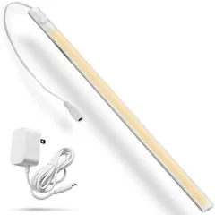 【人気商品】バーライト 人感センサーライト 40cm 明るい スリム 薄型 LED AC電源付き マグネット 貼り付け型 室内/キッチン/クローゼット/玄関/台所/トイレ(3000K/電球色)のサムネイル