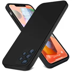 【新着商品】シンプル 液体シリコン スマホケース TPU 耐久性 耐衝撃 サラサラ カバー 指紋防止 ソフト サムスン スリム 可愛い ギャラクシー 薄型 A52 A52 5G 5G 用 用 カバー シリコン 黒 ケース MD-YTGJ-05-07 Galax