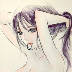 肉筆原画 水墨画 絵画 日本画 ドローイング 和装 美人画 - メルカリ