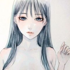 肉筆原画 水彩画 美人画 ドローイング 絵画 裸婦画 手描きイラスト