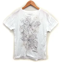 ギャバジンケーティー Gabardine K.T ボートネック カットソー Tシャツ コットン 綿 ボタニカル柄 半袖 11 白 ホワイト /NT18のサムネイル