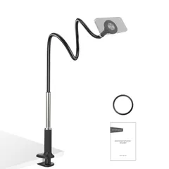 新着商品 NEEWER BASICS マグネット式スマホスタンド 卓上用 360°回転 スマホホルダー フレキシブルアーム付き オーバーヘッドテーブル用 クランプマウント MagSafe iPhone/Android対応 ベッドビデオ録画用 PA151 ブラッのサムネイル