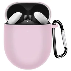 新着商品 Miimall Pixel Buds A-Series適用 ケース シリコン ピクセル Buds A カバー 耐衝撃 防傷 軽量 ハードケース 落下防止 カラビナ付き 着装充電可能 グーグル Pixel Buds A 保護カバー (ピンク)のサムネイル