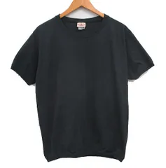 グッドウエア Good wear クルーネック リブ Tシャツ カットソー 半袖 コットン 綿 無地 L チャコール /FT11のサムネイル