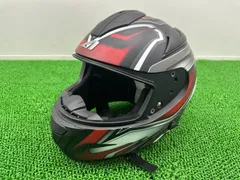 ASTONE製 ヘルメット 黒/赤 GTB600 社外 中古 アストン ABS樹脂 L