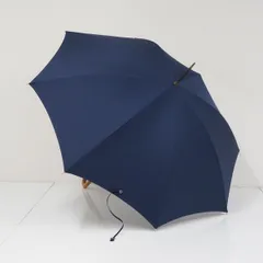 傘 FOX UMBRELLAS フォックス アンブレラズ USED美品 細巻 マラッカ ネイビー 紺 英国製 木製手元 51cm S4074のサムネイル