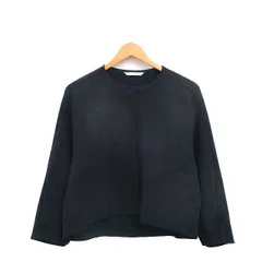 カリテ qualite ノーカラージャケット シンプル 36 ネイビー 紺 /KT19のサムネイル