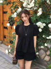 リエル Gardener lace blouse (black)のサムネイル