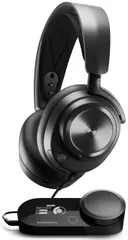 SteelSeries ゲーミングヘッドセット ヘッドホン Arctis Nova Pro 軽量 有線 密閉型 ハイレゾ PC PS5 PS4 Switch 対応 DAC搭載 Hi-Fiサウンド 61527 ブラック 調整可 [ブラック] [単品] [有線版]のサムネイル