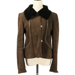 良品 FENDI フェンディ ショートムートンジャケット 42 ブラウン レディース 古着 中古 USEDのサムネイル