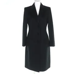 極美品△DOLCE&GABBANA ドルチェ＆ガッバーナ F0Q41T ウール100％ 裏地レオパード柄 ピークドラペルカラー シングル ロングコート ブラック 42 イタリア製 正規品 レディース 美シルエット オススメ◎のサムネイル