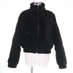 未使用品☆HERMES エルメス 4H1221DF リバーシブル ラムレザー ムートン クロップド丈 ダウンジャケット ブラック 38 ハンガー付き イタリア製 正規品 レディースのサムネイル