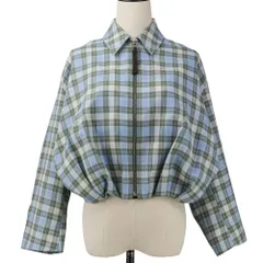 未使用 25AW LOEWE ロエベ ドレープ ジャケット S359Y02XEP 32 ブルー グリーン  レディース 古着 中古 USEDのサムネイル