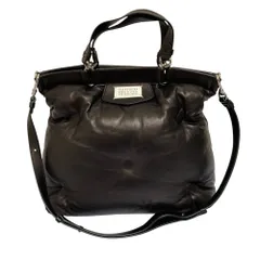 美品 Maison Margiela メゾンマルジェラ Glam Slam グラムスラム ラムナッパ 2way トートバッグ ショルダーバッグ S56WC0126 ブラック メンズ レディース 古着 中古 USEDのサムネイル