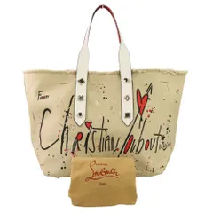 良品 Christian Louboutin クリスチャンルブタン フランジバス スタッズ トートバッグ 3215052 ベージュ レディース 古着 中古 USEDのサムネイル