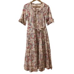 美品♡ピンクハウス♡くま葡萄♡半袖ワンピース♡フリル♡リボン