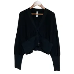 美品 24SS CFCL シーエフシーエル Garter Bell Sleeve Crop Cardigan ガーター ベルスリーブ クロップカーディガン F ブラック レディース 古着 中古 USEDのサムネイル
