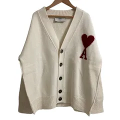 未使用 AMI PARIS アミパリス RED ADC CARDIGAN ニットカーディガン サイズМ エクリュ  メンズ レディース 古着 中古 USEDのサムネイル