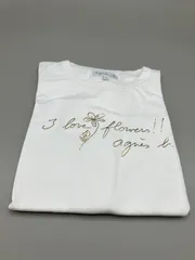 F-015-50　未使用　agnes b.　アニエスベー　白ロゴTシャツ 　半袖のサムネイル