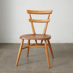 超レア ERCOL スタッキングチェア 英国 ヴィンテージ ダイニングチェア 無垢材 エルム ブナ 木製 イス 椅子 アーコール イギリス 75024のサムネイル