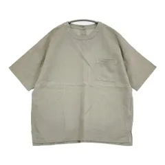 evam eva water linen half sleeve pullover 定価34100円 E261T112 半袖Ｔシャツ カットソー green haze ライトグレー メンズ エヴァムエヴァ【中古】6-0526S♪