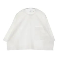 sacra ハイカウントコットンタンブルクロップド丈Tシャツ 38 定価27500円 ブラウス 半袖カットソー ホワイト レディース サクラ【中古】6-0526S♪のサムネイル