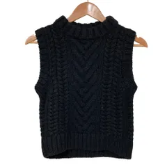 未使用 CECILIE BAHNSEN セシリーバンセン MADELYN VEST ケーブルニット ジレ XS/S ブラック  レディース 古着 中古 USEDのサムネイル