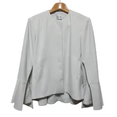 美品 25SS ADORE アドーア ドライミドルジョーゼット ジャケット 531-5150103 サイズ38 ライトグレー レディース 古着 中古 USEDのサムネイル