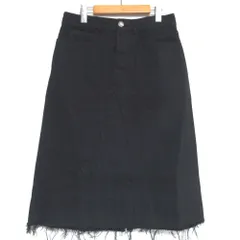 美品 25SS JIL SANDER ジルサンダー ボタンフライ カットオフ デニムスカート J02MA0264 サイズ36 ブラック レディース 古着 中古 USEDのサムネイル