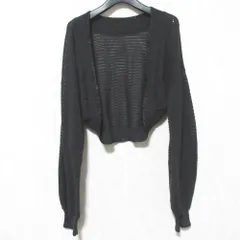 美品 25年商品 ADEAM アディアム Sage Cardigan ニットカーディガン ボレロ 45195 ブラック レディース 古着 中古 USEDのサムネイル