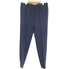 美品 Brioni ブリオーニ バージンウール ソリッド スラックスパンツ サイズ52C 180/92A ネイビー メンズ 古着 中古 USEDのサムネイル