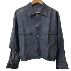 美品 25SS GALERIE VIE ギャルリーヴィー コットンボイルワッシャー 2タックジャケット サイズF チャコールグレー レディース 古着 中古 USEDのサムネイル