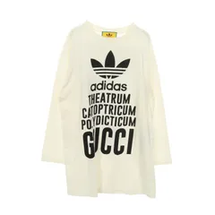 グッチ GUCCI カットソー GUCCI × adidas オーバーサイズ ロング コットン Tシャツ ×adidas レディース Used Aのサムネイル