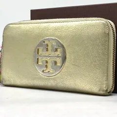 トリーバーチ ビッグロゴ ラウンドジップ ゴールド 長財布 GF75のサムネイル